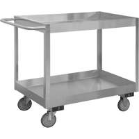 Chariot avec tablettes de calibre industriel, 2 Tiers, 18-1/8" la x 35" h x 36" p, Capacit&eacute; 1200 lb Industrial Sales