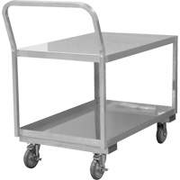 Industrial Grade Low Profile Shop Cart, 2 Tiers, 24-1/8" W x 40-3/4" D x 38-1/8" H, 1200 lbs. Cap. Industrial Sales
