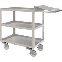 Industrial Grade Order Picking Cart, 39" H x 18-1/8" W x 45" D, 3 Shelves, 1200 lbs. Capacity Industrial Sales