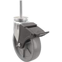 Emaxx Envirothane Caster, Swivel with Brake, 4" (101.6 mm) Dia., 1000 lbs. (453.6 kg.) Capacity Industrial Sales