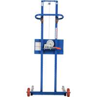 Plateforme &eacute;l&eacute;vatrice &agrave; profil bas pour charge l&eacute;g&egrave;re, M&eacute;canisme Treuil manuel, Capacit&eacute; de 400 lb, Levage max de 55" Industrial Sales