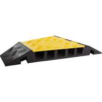 Protecteur de c&acirc;ble tourne-&agrave;-gauche robuste Powerhouse, 5 canaux, 12" lo x 19,75" la x 2,25" h Industrial Sales