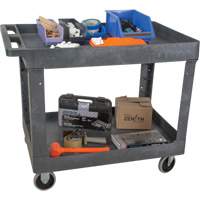 Chariot utilitaire pour l'entretien, 2 tiers, 24-5/8" x 32-1/2" x 40", Capacit&eacute; 550 lb Industrial Sales