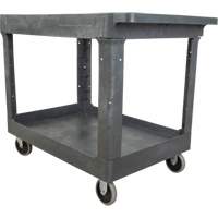 Chariot utilitaire pour l'entretien, 2 tiers, 24-5/8" x 32-1/2" x 40", Capacit&eacute; 550 lb Industrial Sales