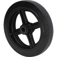 Mold-On Rubber Wheel, 10" (254 mm) Dia. x 2" (50.8 mm) W, 948 lbs. (430 kg) Capacity Industrial Sales