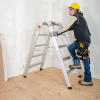 Poste de travail chevalet de sciage portatif, Cadre Aluminium, 12-1/4" p x 56" h Industrial Sales