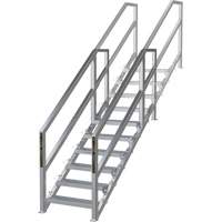 SmartStairs 6-10 Steps Modular Construction Stair System, 75" H Industrial Sales