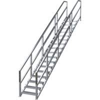 SmartStairs 17-21 Steps Modular Construction Stair System, 157-1/2" H Industrial Sales