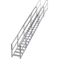 SmartStairs 17-21 Steps Modular Construction Stair System, 157-1/2" H Industrial Sales