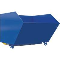 Conteneur autobasculeur robuste en style H, Acier, 1-1/2 vg³, Bleu Industrial Sales