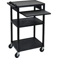 Chariot utilitaire &eacute;lectrique, 3 tiers, 24" x 42" x 18", Capacit&eacute; 300 lb Industrial Sales
