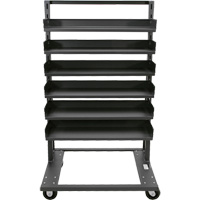 Single-Sided Heavy Duty A-Frame Cart with 6 Trays, 38" x 25" x 63", 2500 lbs. Capacity Industrial Sales