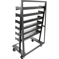 Single-Sided Heavy Duty A-Frame Cart with 6 Trays, 38" x 25" x 63", 2500 lbs. Capacity Industrial Sales