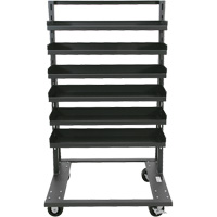 Single-Sided Heavy Duty A-Frame Cart with 6 Lipped Trays, 38" x 25" x 63", 2500 lbs. Capacity Industrial Sales