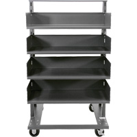 Single-Sided Heavy Duty A-Frame Cart with 4 Large Trays, 38" x 25" x 63", 2500 lbs. Capacity Industrial Sales