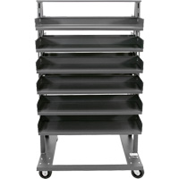 Double-Sided Heavy Duty A-Frame Cart with 12 Trays, 38" x 30" x 63", 2500 lbs. Capacity Industrial Sales