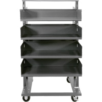 Double-Sided Heavy Duty A-Frame Cart with 8 Large Trays, 38" x 30" x 63", 2500 lbs. Capacity Industrial Sales
