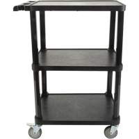 Chariot utilitaire avec tablette plate, 3 tiers, 18-1/8" x 37-3/8" x 27-3/4", Capacit&eacute; 330 lb Industrial Sales