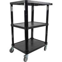 Chariot utilitaire avec tablette plate, 3 tiers, 18-1/8" x 37-3/8" x 27-3/4", Capacit&eacute; 330 lb Industrial Sales