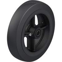 Roue en caoutchouc noir sur noyau en fonte Industrial Sales