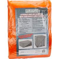 High-Visibility Heavy-Duty Woven Tarp, Polyethylene, Green/Orange, 16' x 20' x 12 mils Industrial Sales