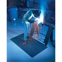 Tapis WeldSafe No 447, Caoutchouc, 75' lo, 2' la x 9/16" &eacute;pais, Noir Industrial Sales