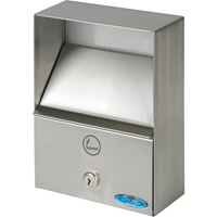 Smoking Receptacles, Wall-Mount, Stainless Steel, 1 Litres Capacity, 9" Height Industrial Sales