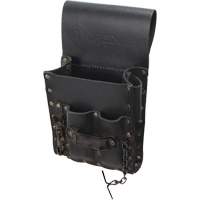 Tool Belt Pouch, Multiple Tool Holder, Leather, 5 Pockets Industrial Sales