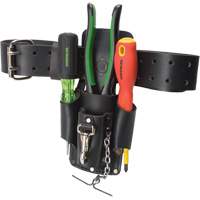 Tool Belt Pouch, Multiple Tool Holder, Leather, 4 Pockets Industrial Sales