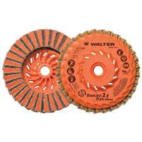 Enduro-Flex 2-IN-1 Turbo Finishing Disc, 4-1/2" x 5/8"-11, Type 27, 80 Grit, Aluminum Oxide Industrial Sales