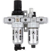 Filtre &agrave; air miniature en deux parties, r&eacute;gulateur et lubrificateur AFRLCM14, 1/4" NPT Industrial Sales