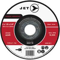 Power Abrasive Cut-Off Wheel, 4-1/2" x 1/8", 7/8" Arbor, Type 27, 13300 RPM Industrial Sales