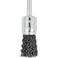 Brosse &agrave; fils cr&ecirc;p&eacute;s mont&eacute;e sur mandrin E050-20, 1/2", Fils 0,02", Tige 1/4" Industrial Sales