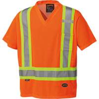 5994 T-shirt de s&eacute;curit&eacute; haute visibilit&eacute;, Polyester, 2T-Grand, Orange haute visibilit&eacute; Industrial Sales