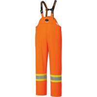 5893 High Visibility Flame Resistant Waterproof Bib Pants, Large, High Visibility Orange Industrial Sales