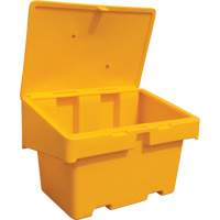 Contenants pour sel & sable SOS, Avec Moraillon, 48" x 33" x 34", 18,5 pi³, Jaune Industrial Sales