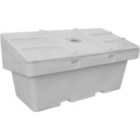 Contenants pour sel & sable SOS, Avec Moraillon, 72" x 36" x 36", 36 pi³, Gris Industrial Sales