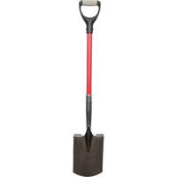 Pelles robustes, Fibre de verre, Lame Acier au carbone, Manche en Prise en D, Longueur 30-1/2" Industrial Sales