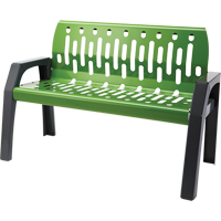 Stream Benches, Steel, 48" L x 48" W x 34" H, Green Industrial Sales