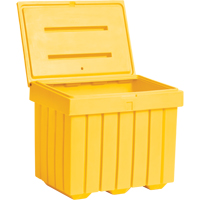 Economy Salt Sand Storage Container, 32" x 23" x 27-1/2", 10 cu. Ft., Yellow Industrial Sales