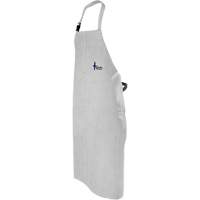 Leather Welding Apron, Bib, 52" L, Pearl Grey Industrial Sales