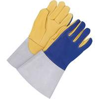 Gants pour soudeur TIG avec poignet de 5,5", Cuir fleur de daim, Taille 10 Industrial Sales