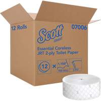 Papier hygi&eacute;nique Scott Essential, Rouleau G&eacute;ant/Sans rouleau central, 2 Pli, Longueur 1150', Blanc Industrial Sales