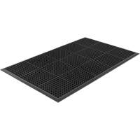 Competitor Series Mats, Slotted, 3' x 5' x 7/8", Black, Natural Rubber Industrial Sales