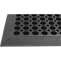 Competitor Series Mats, Slotted, 3' x 5' x 7/8", Black, Natural Rubber Industrial Sales
