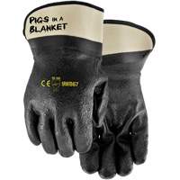 Pigs in a Blanket Coated Gloves, One Size, PVC/Nitrile Coating Industrial Sales