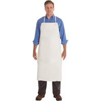 AlphaTec&reg; 56-101 PVC Apron, PVC/Vinyl, White, 33" W x 44" L Industrial Sales