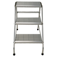 Aluminum Step Stand, 3 Steps, 34-9/16" x 22-13/16" x 30" High Industrial Sales