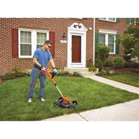 3-in-1 Compact Mower, Push Walk-Behind, Electric, 12" Cutting Width Industrial Sales