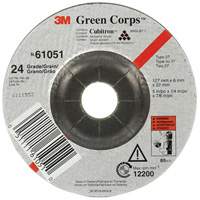 Green Corps Flexible Grinding Wheel, 5" x 1/4", 7/8" Arbor, Ceramic, Type 1 Industrial Sales